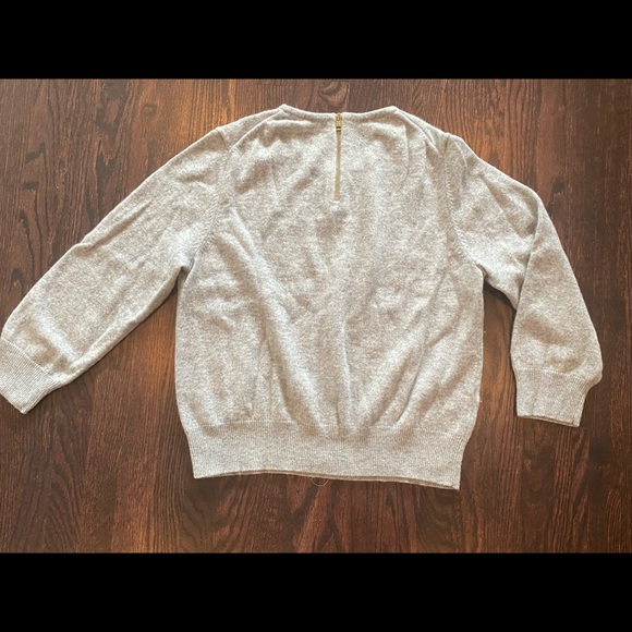 Soft Gray Womens Cashmere Sweater with Zipper Size Small - Picture 3 of 4